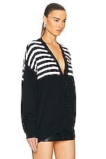 Givenchy V Neck Cardigan in Black, view 2, click to view large image.