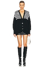 Givenchy V Neck Cardigan in Black, view 4, click to view large image.