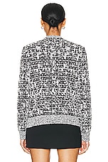 Givenchy Chain Front Pocket Cardigan in Black & White, view 3, click to view large image.