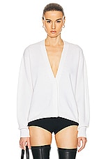 Givenchy V Neck Cardigan in Ivory, view 2, click to view large image.