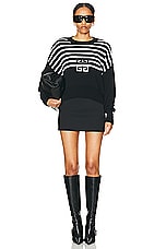 Givenchy Drop Shoulder Sweater in Black, view 4, click to view large image.