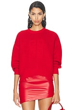 Givenchy Cropped Crewneck Sweater in Red, view 1, click to view large image.