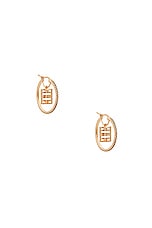 Givenchy 4G Crystal Hoop Earrings in Rose Gold, view 1, click to view large image.