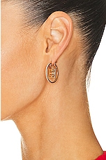 Givenchy 4G Crystal Hoop Earrings in Rose Gold, view 2, click to view large image.
