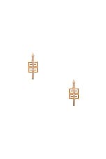 Givenchy 4G Crystal Hoop Earrings in Rose Gold, view 4, click to view large image.