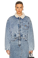 Givenchy Cropped Jacket in Light Blue, view 1, click to view large image.