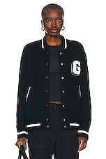 Givenchy Bomber Varsity Jacket in Black, view 1, click to view large image.