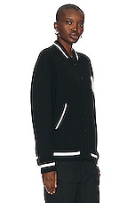 Givenchy Bomber Varsity Jacket in Black, view 3, click to view large image.