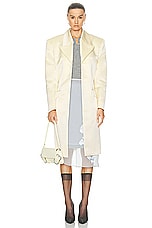 Givenchy Notched Lapel Coat in Butter, view 1, click to view large image.