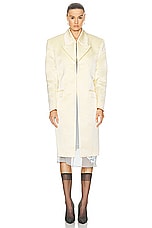 Givenchy Notched Lapel Coat in Butter, view 2, click to view large image.