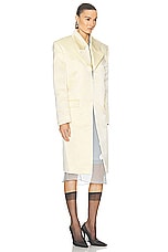 Givenchy Notched Lapel Coat in Butter, view 3, click to view large image.