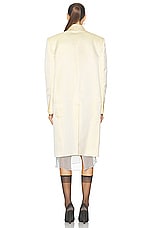 Givenchy Notched Lapel Coat in Butter, view 4, click to view large image.