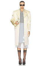 Givenchy Notched Lapel Coat in Butter, view 5, click to view large image.