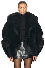 Givenchy Faux Fur Coat in Black, view 2, click to view large image.