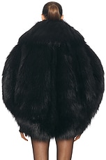 Givenchy Faux Fur Coat in Black, view 4, click to view large image.