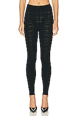 Givenchy Stretch Lace Monogram Legging in Black, view 1, click to view large image.