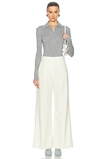 Givenchy Low Waist Wide Leg Pant in Ecru, view 4, click to view large image.