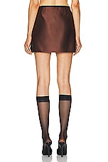 Givenchy Mini Wrap Voyou Skirt in Moka Brown, view 4, click to view large image.