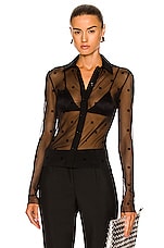 Givenchy Transparent 4G Shirt Blouse in Black, view 1, click to view large image.