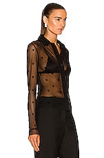 Givenchy Transparent 4G Shirt Blouse in Black, view 2, click to view large image.