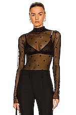 Givenchy 4G Jacquard Bodysuit in Black, view 1, click to view large image.