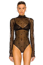 Givenchy 4G Jacquard Bodysuit in Black, view 2, click to view large image.
