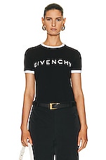 Givenchy Ringer T-shirt in Black & White, view 1, click to view large image.