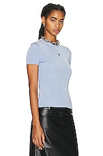 Givenchy Short Sleeve Top in Baby Blue, view 2, click to view large image.
