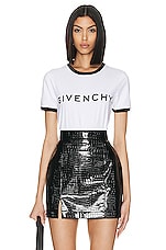 Givenchy Ringer T-shirt in White & Black, view 1, click to view large image.