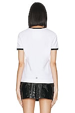Givenchy Ringer T-shirt in White & Black, view 3, click to view large image.