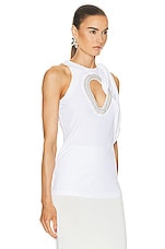 Givenchy Embroidered Halter Top in White, view 2, click to view large image.