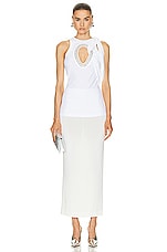Givenchy Embroidered Halter Top in White, view 4, click to view large image.