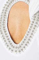 Givenchy Embroidered Halter Top in White, view 5, click to view large image.