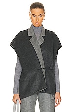 Givenchy Kimono Vest in Dark Grey & Grey, view 1, click to view large image.