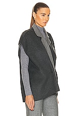 Givenchy Kimono Vest in Dark Grey & Grey, view 2, click to view large image.