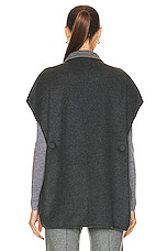 Givenchy Kimono Vest in Dark Grey & Grey, view 3, click to view large image.