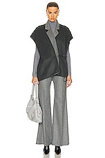 Givenchy Kimono Vest in Dark Grey & Grey, view 4, click to view large image.