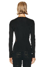 Givenchy 4G Lace Cut Out Top in Black, view 4, click to view large image.