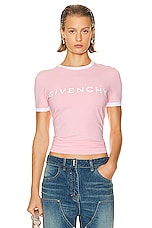 Givenchy Ringer T Shirt in Flamingo, view 1, click to view large image.
