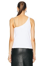 Givenchy One Shoulder 4G Chain Top in White, view 4, click to view large image.