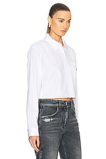 Givenchy 4G Cropped Shirt in White, view 2, click to view large image.