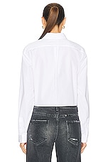 Givenchy 4G Cropped Shirt in White, view 4, click to view large image.