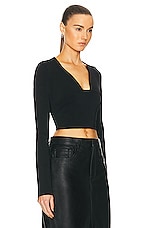 Givenchy Vase Long Sleeve Top in Black, view 2, click to view large image.