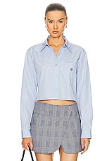 Givenchy 4G Cropped Shirt in Baby Blue, view 1, click to view large image.