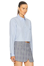 Givenchy 4G Cropped Shirt in Baby Blue, view 2, click to view large image.
