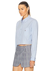 Givenchy 4G Cropped Shirt in Baby Blue, view 3, click to view large image.