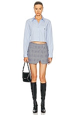 Givenchy 4G Cropped Shirt in Baby Blue, view 5, click to view large image.