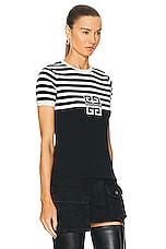 Givenchy Ringer T Shirt in Black & White, view 2, click to view large image.