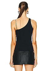 Givenchy One Shoulder Pearl Top in Black, view 4, click to view large image.
