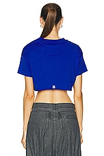 Givenchy Cropped Logo Tee in Iris Purple, view 3, click to view large image.